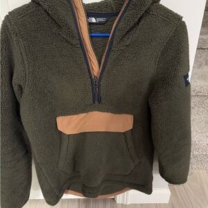 Women’s North Face Green Fleece Hoodie. SOLD